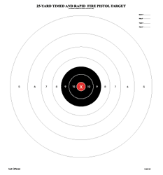 Are versions of standard targets with colored centers allowed in competition? B8RC