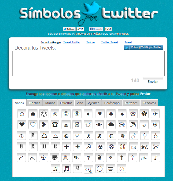 Herramientas para Twitter: cómo agregar símbolos en tus tweets Simbolos-para-twitter-en-es