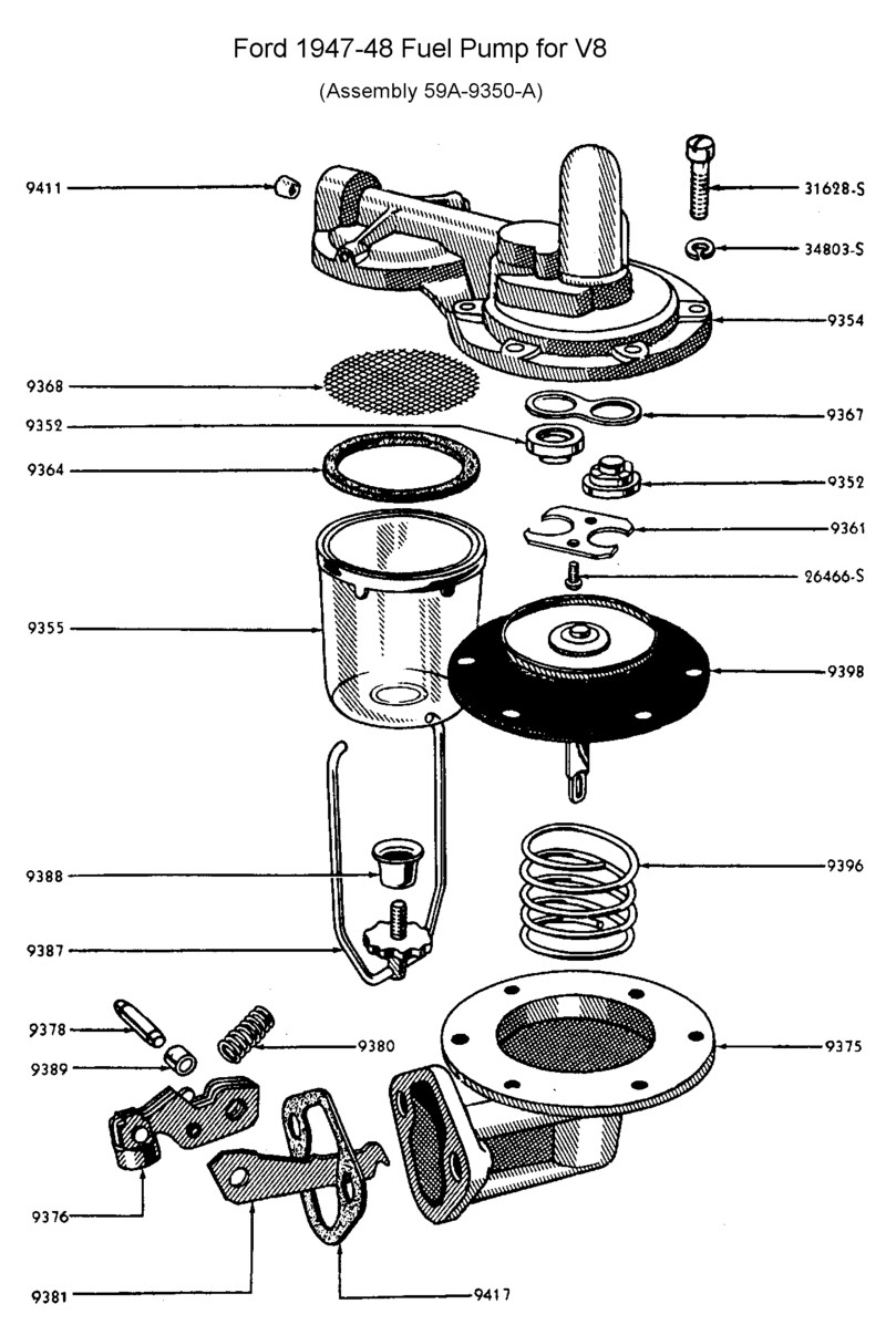 información básica sobre V8 FLATHEAD  - Página 4 Flathead_Engine_fuelpump1947to48