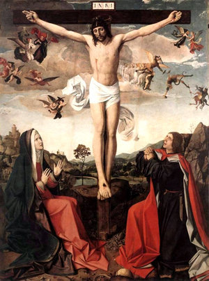 La Santa Biblia enseña que la Virgen María es la Madre de Dios y que es perpetuamente virgen Crucifixion-virgen-maria-juan-evangelista-josse-lieferinxe