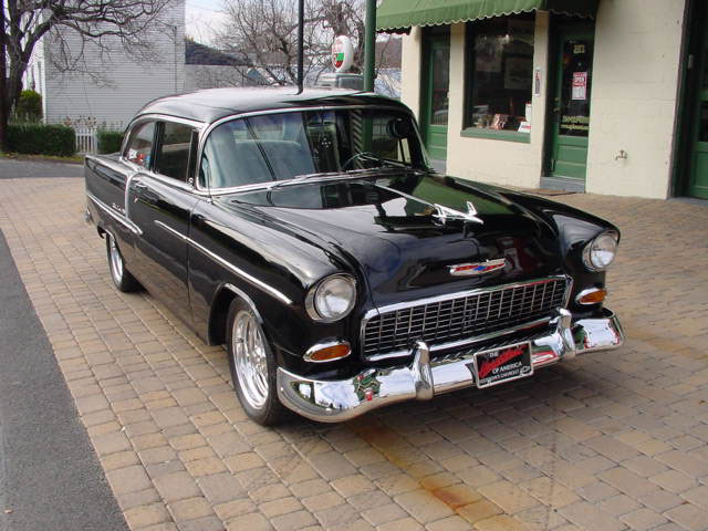 لعشاق السيارات الكلاسيكيه 1955_Chevrolet_Bel_Air_Black_1