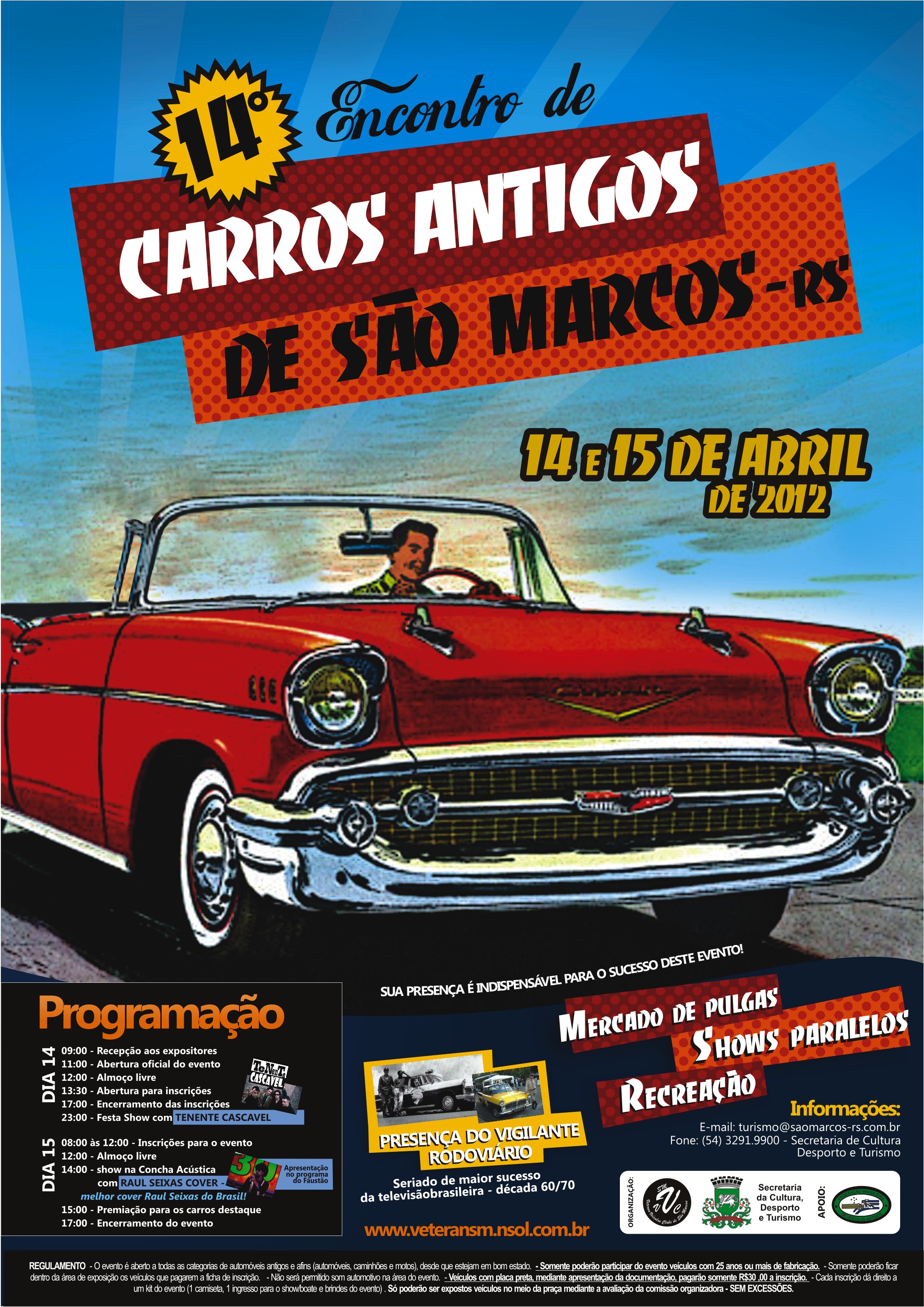 14º Encontro de Carros Antigos de São Marcos - RS Banner