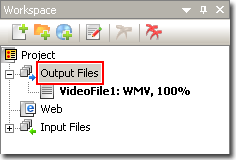 برنامج الفيديو VideoCharge Studio 2.11.1.672 Workspace_tree_output