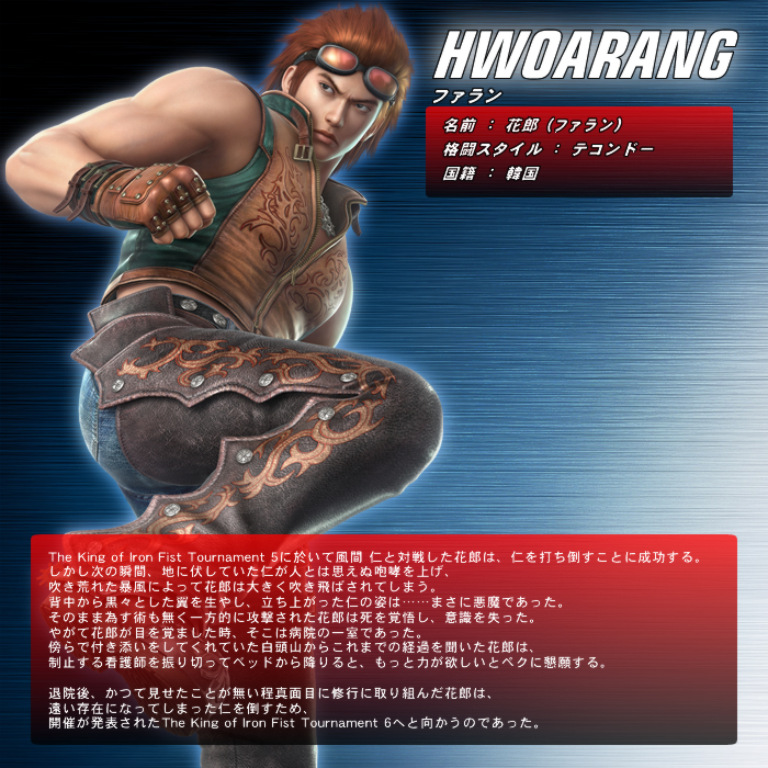 شخصيات tekken 6 Hwoarang-in-tekken-6