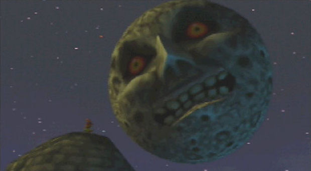 [Review] The Legend of Zelda: Majora's Mask  Moon-stares-at-link-in-the-legend-of-zelda-majoras-mask