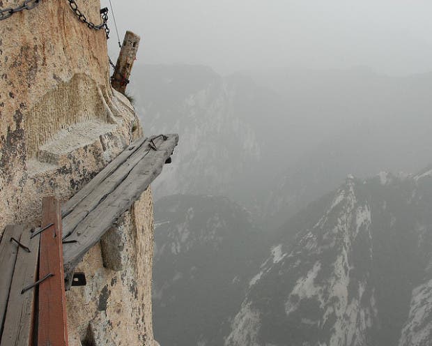 El monte Huashan. Dicen que el espíritu de Dio se aparece en él. Huashan17-620x496