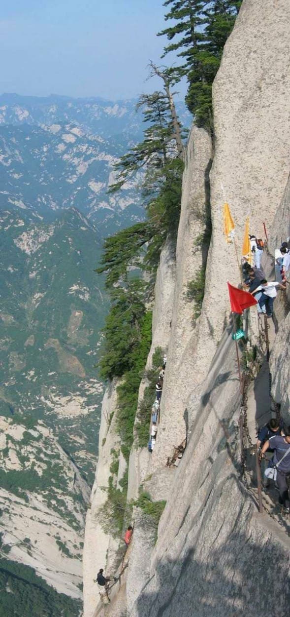 El monte Huashan. Dicen que el espíritu de Dio se aparece en él. Huashan8