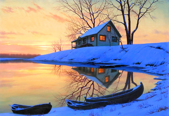 لوحات رسم للفنان Alexei Butirskiy  Golden_sunset