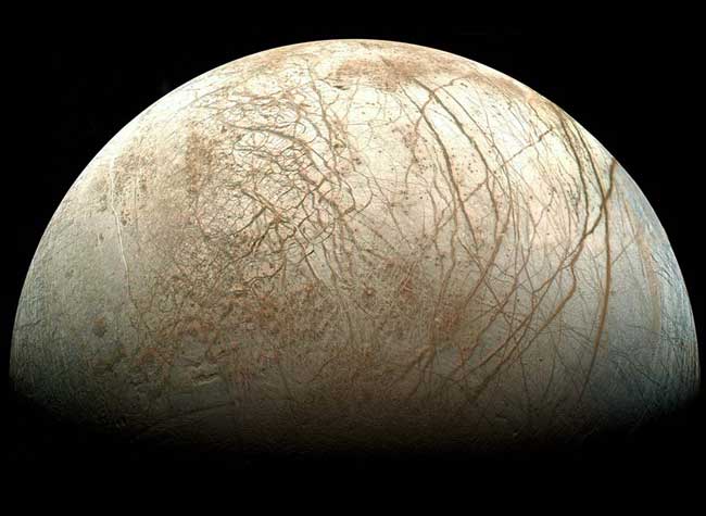 Metti in ordine di distanza questi corpi celesti Luna-europa-jupiter