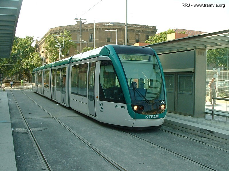 Sistema Ferroviario, Transporte Marítimo-Fluvial y Red de Carreteras. Tranvia-Barcelona