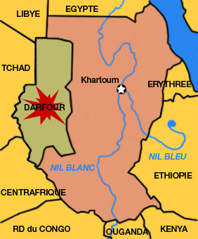 Soudan : un festin pour hyènes, chacals et vautours  Soudan-Darfour-Map