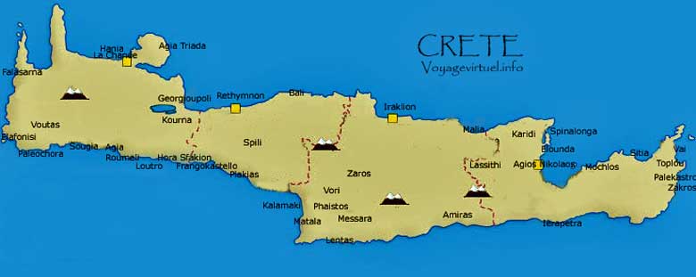 Présentation de la Crète Carte-de-la-crete