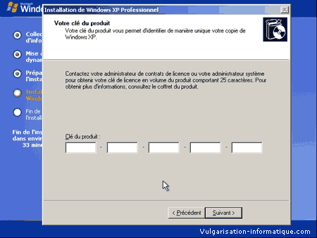 PROCEDUR D'INSTALLATION DE WINDOWS XP Etape_17