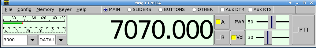 Contrôle de l'émetteur-récepteur interface utilisateur FLRIG FT-991A-ui-touch