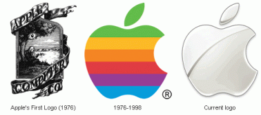 سيرة تطور شعارات أشهر الشركات العالمية Logo-apple-378x167
