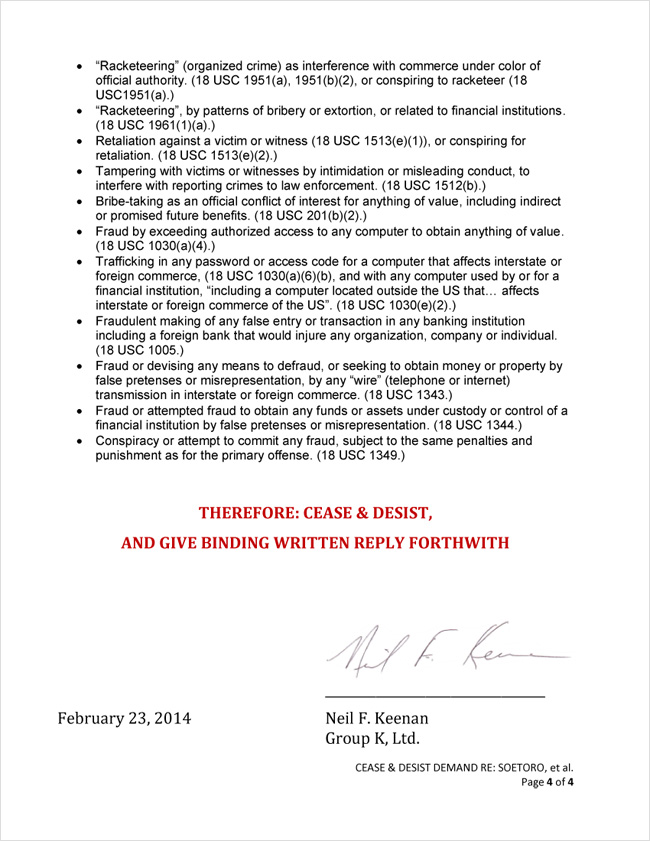  NEIL KEENAN UPDATE | THE CONNECTION BETWEEN 9/11, JFK AND THE GLOBAL COLLATERAL ACCOUNTS Keenan-cease-and-desist-4