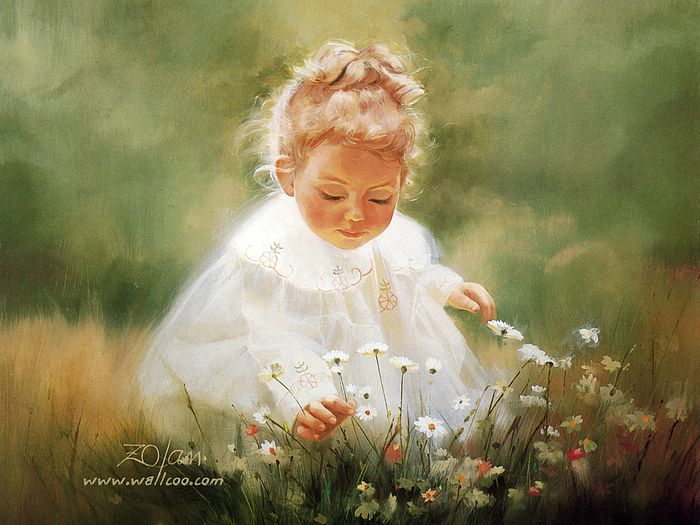 Tuổi thơ - Page 2 Painting_children_childhood_kjb_DonaldZolan_09SpringInnocence_sm