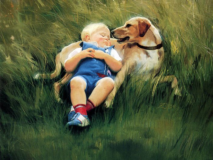 صور تجعلك سعيدا Painting_children_kjb_DonaldZolan_49BestFriends_sm