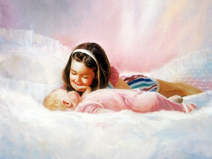 Tuổi thơ - Page 2 Painting_children_kjb_DonaldZolan_53SisterlyLove_sm