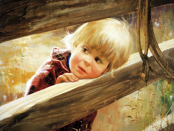 صور تجعلك سعيدا Painting_children_kjb_DonaldZolan_58RodeoGirl_sm