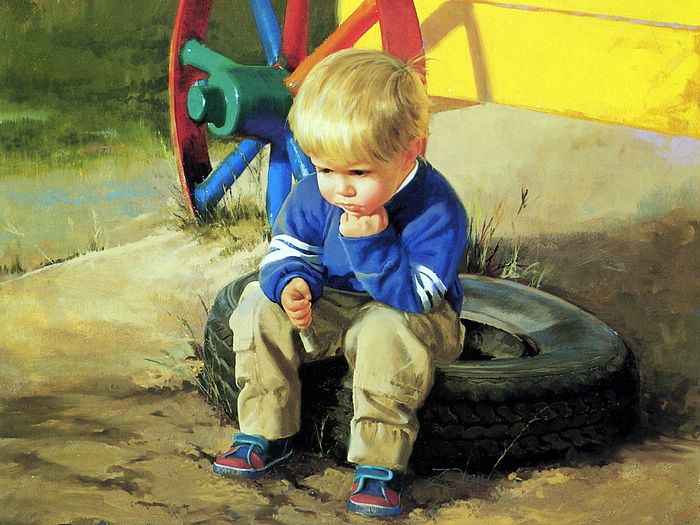 صور تجعلك سعيدا Painting_children_kjb_DonaldZolan_68TheThinker_sm