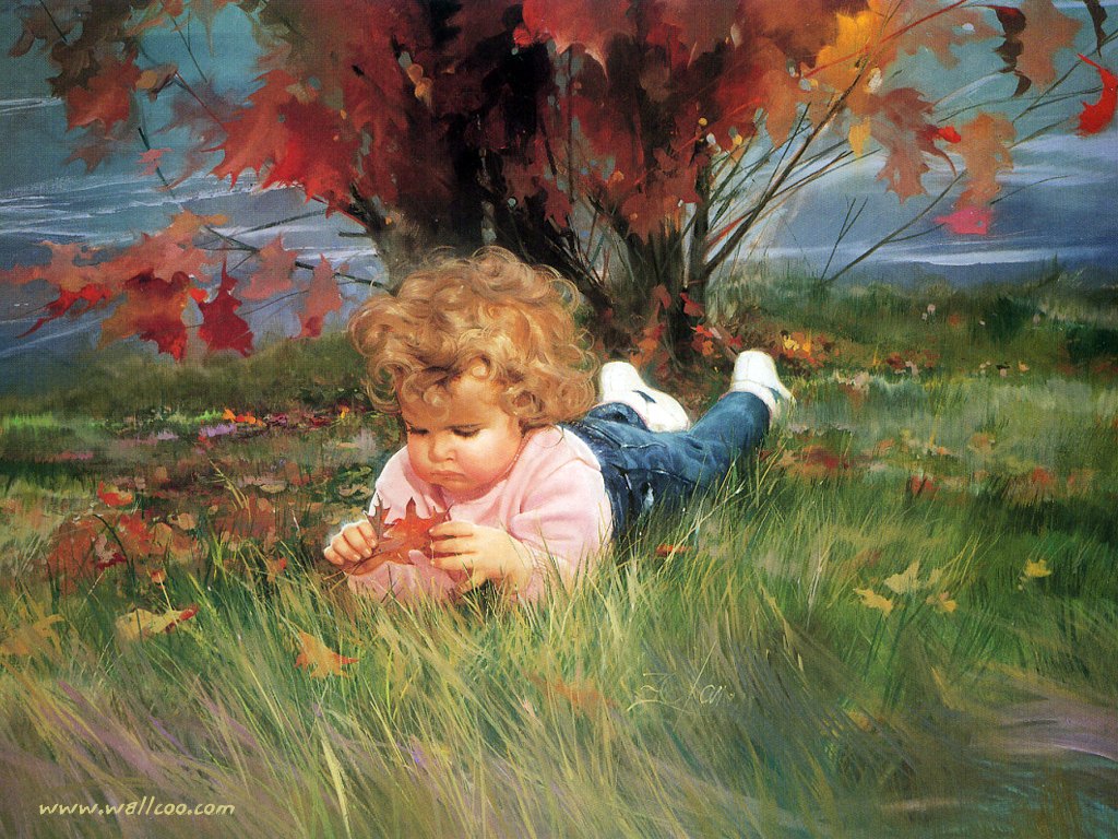 Belli vederli ridere e giocare. Painting_children_kjb_DonaldZolan_87SeptemberGirl_sm