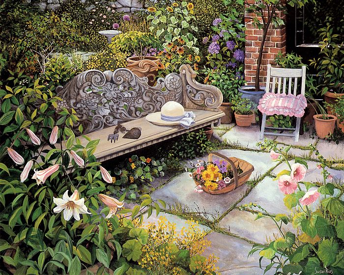 ديكور في لوحات زيتية رائعة  Art_painting_of_Susan_Rios_05_The_Gardener