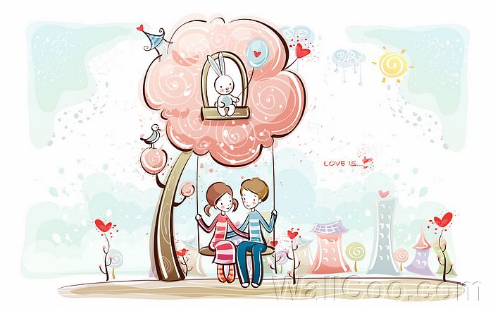 Nice Valentine Couples 003_cartoon_vector_couple_lovers_KTQRJ_1006