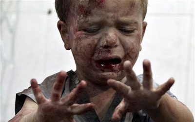 "The World is on the Brink of War A Warning and a Challenge" Nathan Leal Crying_child