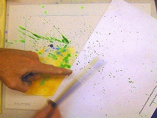 ملف روعة عن الرسم بالألوان المائية وتقنياته بالصور 320splatter2