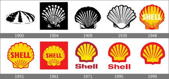 تطور شعارات الشركات ! Shell