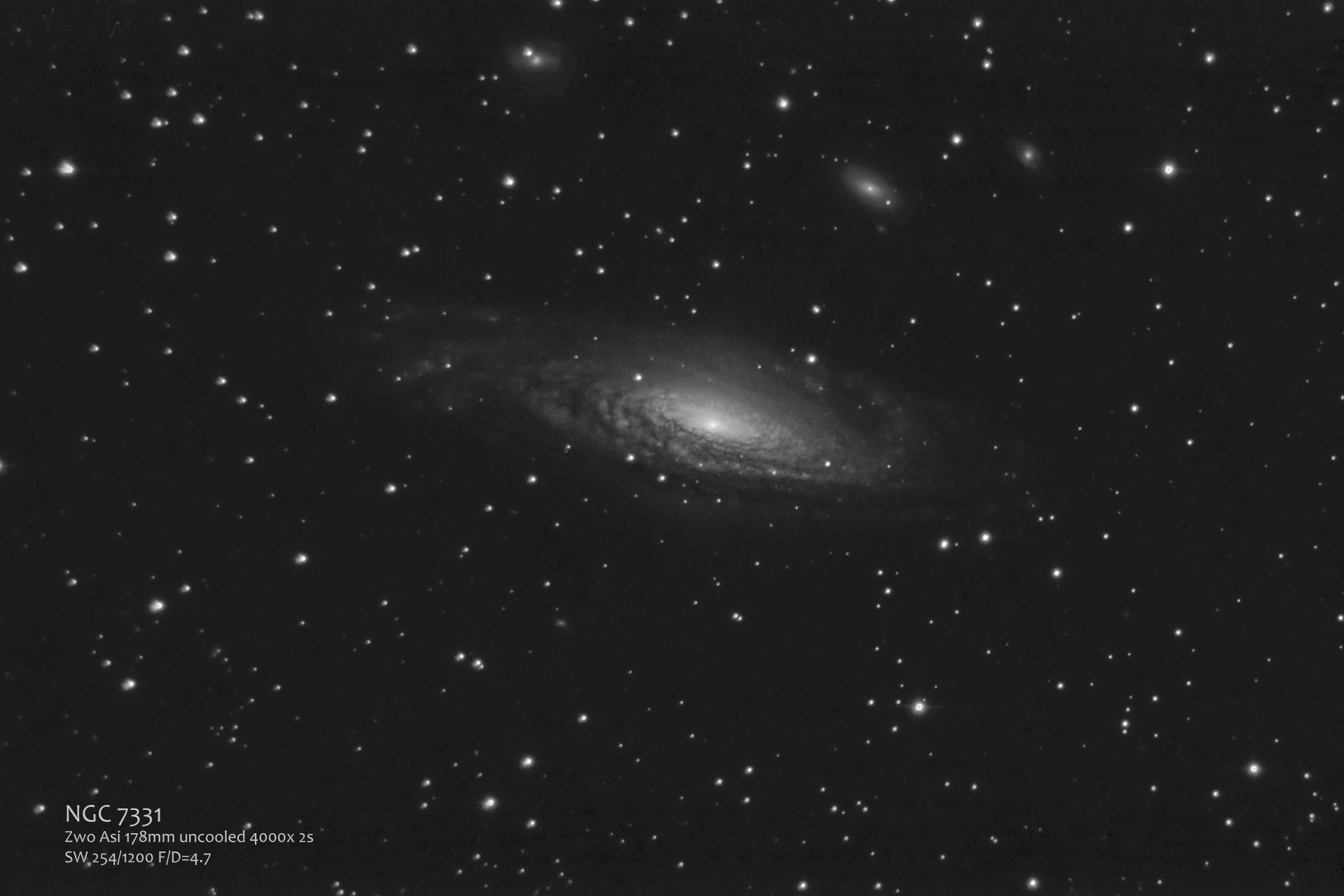 NGC 7331 : poses COURTES   25130-1472510135
