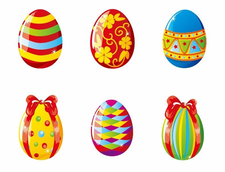 Sretan Uskrs! Colorful-Easter-Eggs-Vector-Illustration