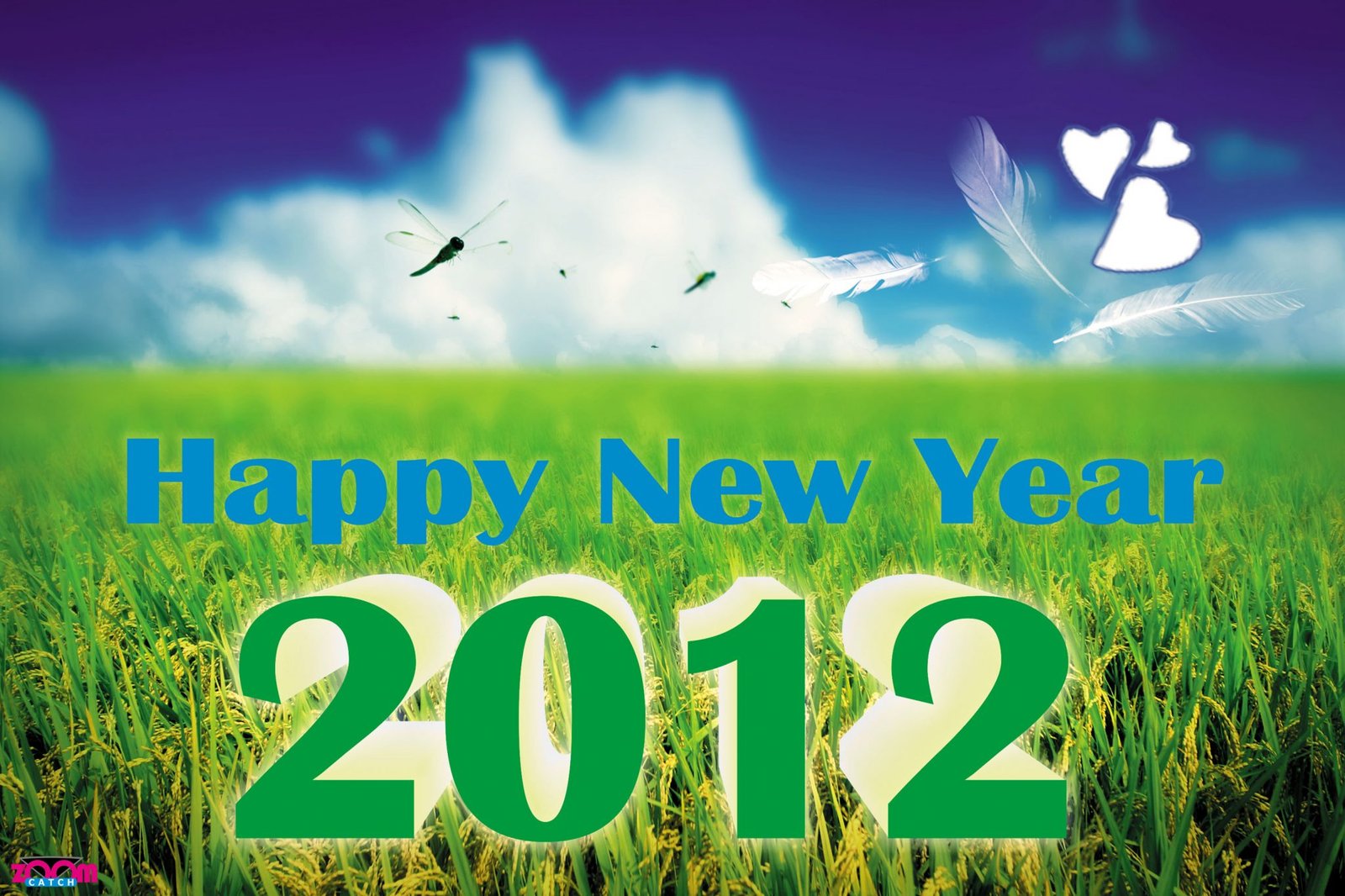 BONNE ANNEE عام سعيد 2012 2012-Golden-3D-Happy-New-Year