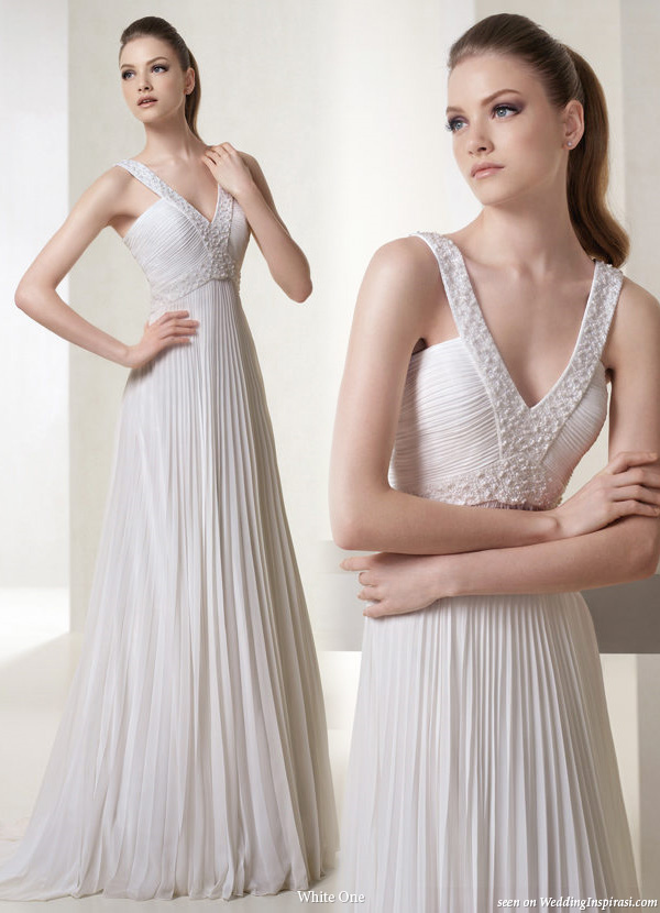 لآتغيب عني خليك معايا 2016 Drape_wedding_dress_white