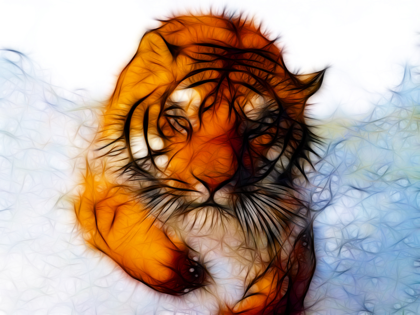 image + tag Tigre-fractal-tigres-animaux