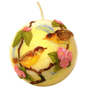 فن نحت الشموع Birds-decorative-candle-ball_MED