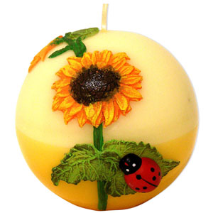 فن نحت الشموع Sunflower-decorative-candle-ball_MED