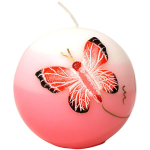 فن نحت الشموع  Water-nymph-decorative-candle-pink-ball_MED