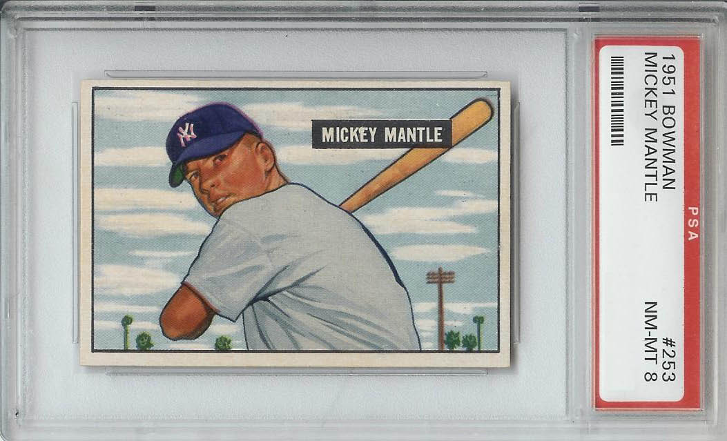 BBCHOF 1951 Bowman Mantle 1951BowmanMantlePSA8