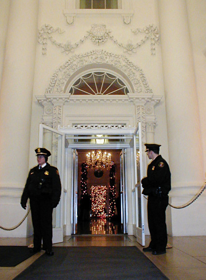 white house miniature North-portico-door-2002