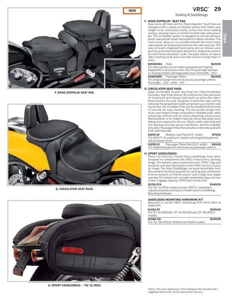 Seat Pads. Normal_harley-davidson-v-rod-parts-accessories-2013-000011