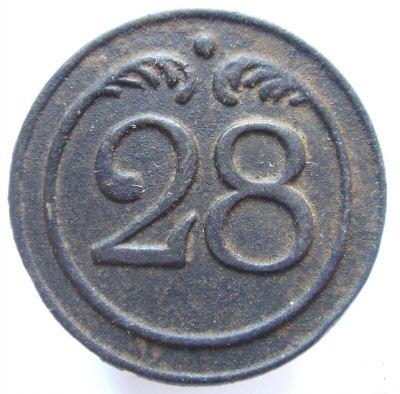 Botón del 28 Rgto. de Infantería de Línea francesa 1803-1815 393866965