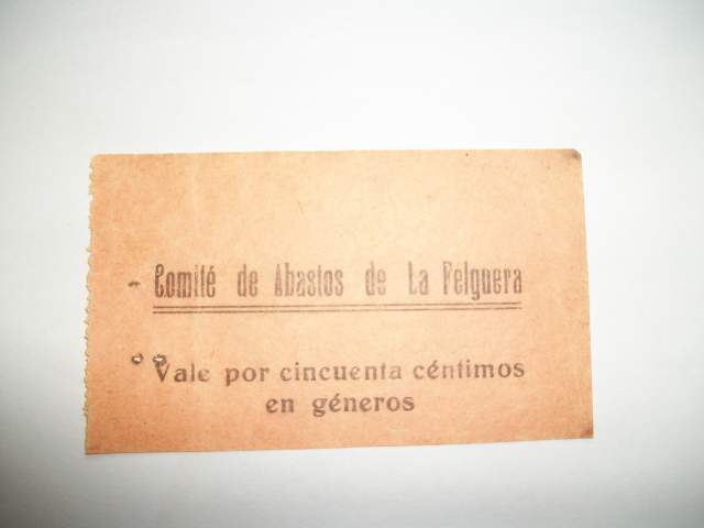 Billetes del Comité de abastos de La Felguera (Asturias) 401281979