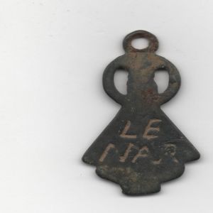 medalla figurada de Nª Sª del Henar - s. XVII-XVIII 334158007