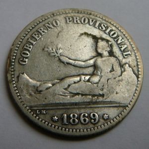 1 Peseta 1869. SNM. Gobierno Provisional. 4059585