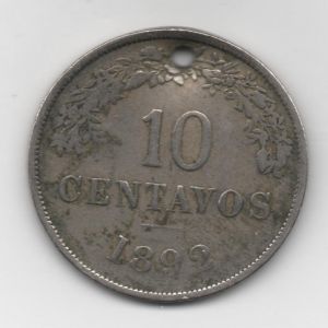 Bolivia, 10 centavos, 1892. 414621069