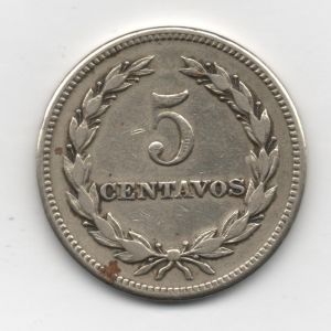 El Salvador, 5 centavos, 1950. 511915710