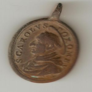Medalla de S. Carlos Borromeo / S. Felipe Neri - s. XVIII 595393863