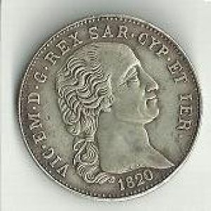 Italia (Cerdeña), 5 liras, 1820. 629820211